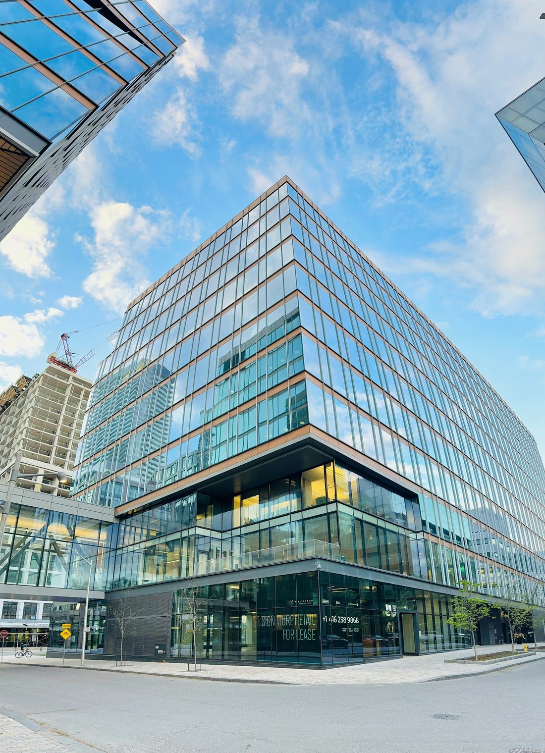 Glass office building exterior